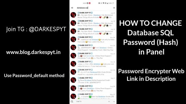 HOW TO CHANGE PASSWORD IN SQL DATABASE FOR YOUR KURO PANEL | PASSWORD HASH | PHP | @DARK_ESP_YT | смотреть онлайн