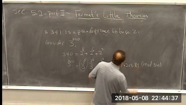 Sec 5 2 (D. Burton's 7th Ed.) - Fermat's Little Theorem & Pseudoprimes смотреть онлайн