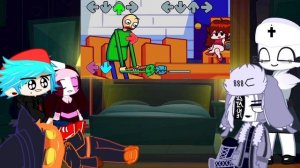 FNF react to VS Baldi's Basics In Funkin FULL WEEK (FNF MOD) (Secret Anti-Piracy Screen) #fnfreact