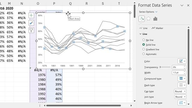 Make all lines in excel chart the same color смотреть онлайн