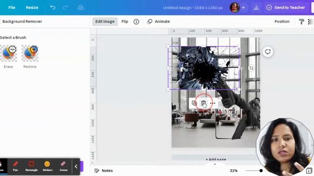 3D shattered glass effect in canva ! 3D image in Canva !How to create 3D effect in canva смотреть онлайн