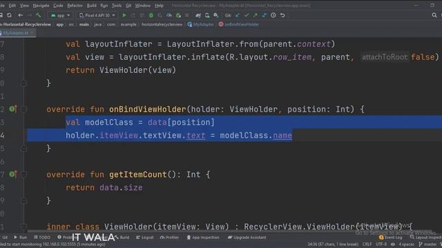 ANDROID - RECYCLER VIEW HORIZONTAL LAYOUT || TUTORIAL IN KOTLIN смотреть онлайн