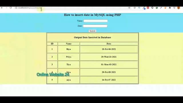 How To Insert and Display Date in PHP / Date in php / Display Date from Datebase in PhP / #php #dat смотреть онлайн