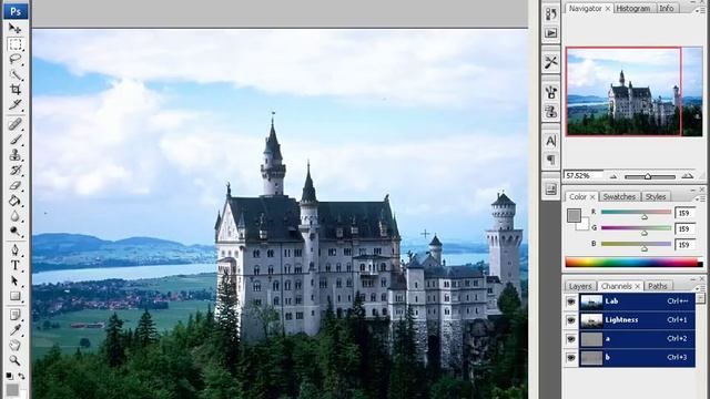 Уроки Adobe Photoshop CS3 - урок 23 - Режим Lab Color, удаление шума, повышение резкости смотреть онлайн