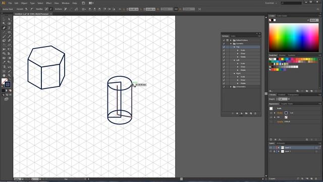 Как создать геометрические фигуры в Иллюстраторе. Уроки Векторной Изометрии в Adobe Illustrator. смотреть онлайн