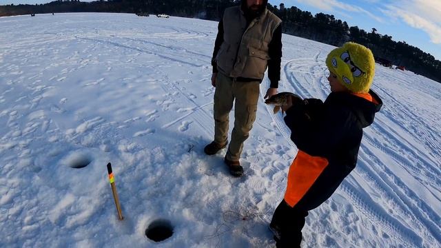 Crazy Tip-Up Action! (Wisconsin Ice Fishing) Northern Pike смотреть онлайн