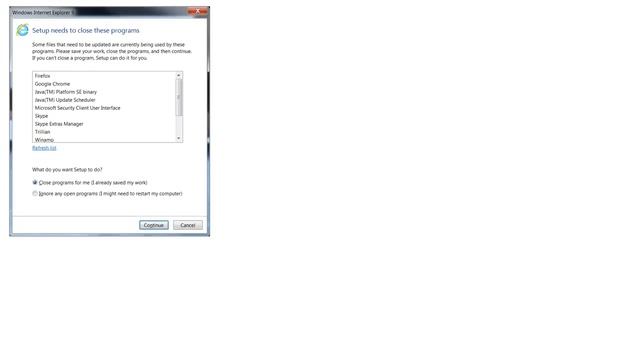 IE9 setup needs to update java/firefox/chrome? смотреть онлайн