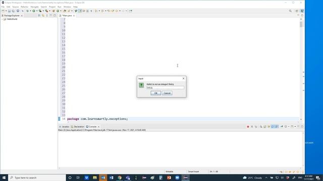 Handling NumberFormatException смотреть онлайн