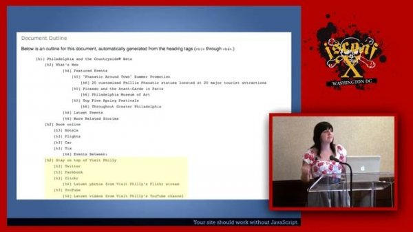 Jenn Lukas: JavaScript and Web Standards Sitting in a Tree