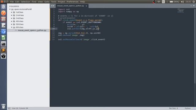OpenCV Python Tutorial For Beginners 7 - Handle Mouse Events in OpenCV смотреть онлайн