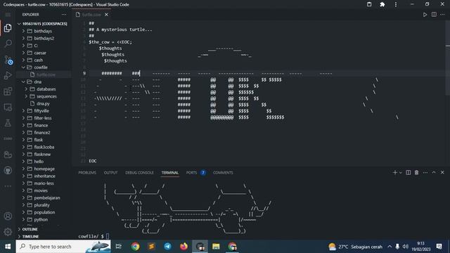 make our own cowsay cs50 perl смотреть онлайн