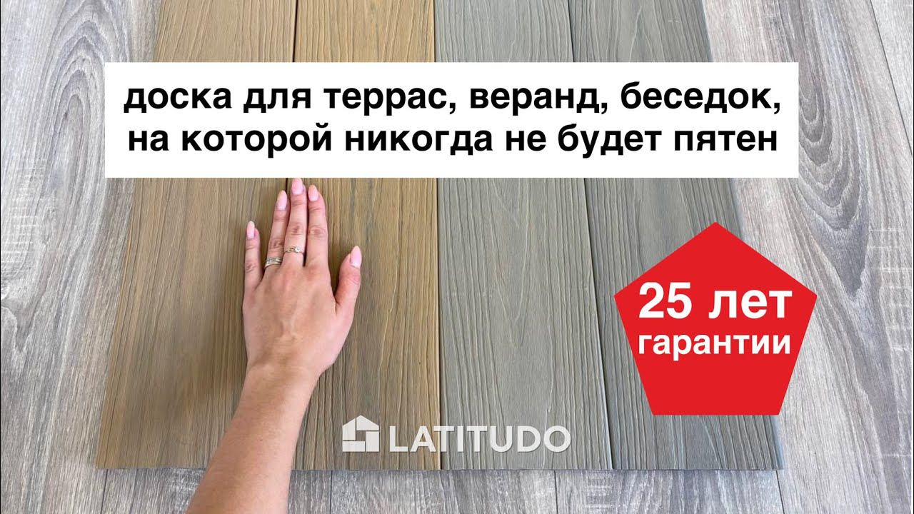 Доска для террас, веранд и беседок, на которой никогда не будет пятен. 25 лет гарантии. смотреть онлайн