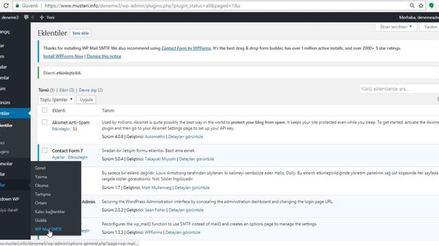 Wordpress İletişim Formu Kurulumu ve SMTP Mail Gönderimi смотреть онлайн