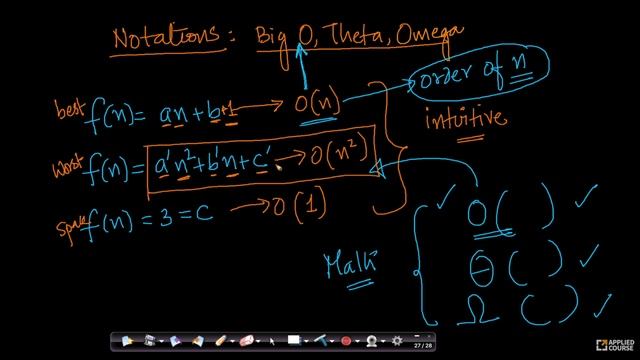 Notations: Big O | Big O, Theta, Omega notation | Data Structure & Algorithms смотреть онлайн