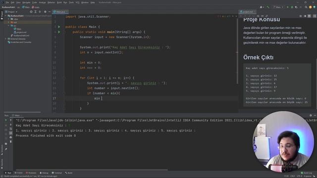 #Java Örnek Projeler 25 - Girilen Sayılardan Min ve Max Değerleri Bulma смотреть онлайн