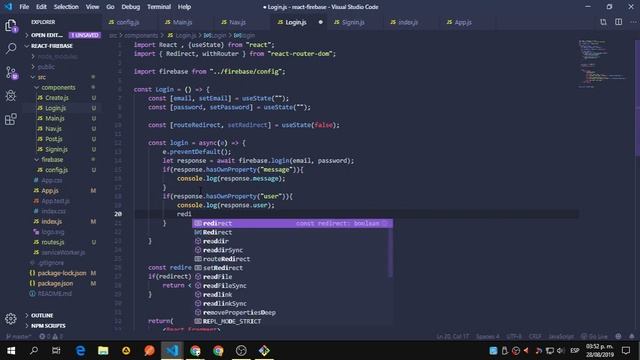 React / Hooks / Firebase / Auth #4 (Signin / Login Error Handling) смотреть онлайн