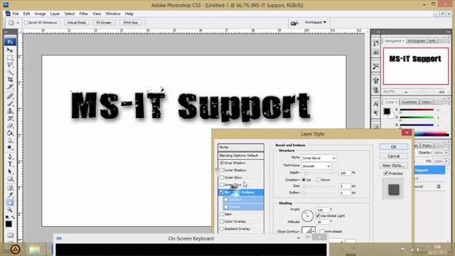 Photoshop CS 3 : Add Text And Effect смотреть онлайн