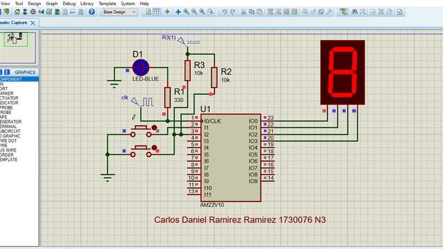 Pia Contadorflip Flop Tipo D   Proteus 8 Professional   Carlos Daniel Ramirez Ramirez 1730076