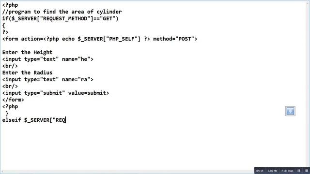 Area of a cylinder in php смотреть онлайн