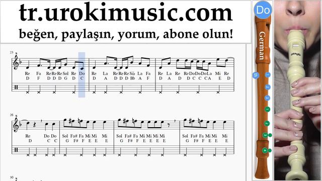 Blok flüt dersleri (G.) Axel F - Crazy Frog Notalar Eğitim um-i723 смотреть онлайн
