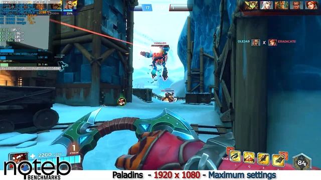 MSI Alpha 15 A3DD: Paladins benchmark test (AMD Ryzen 7 3750H, Radeon RX 5500M) смотреть онлайн