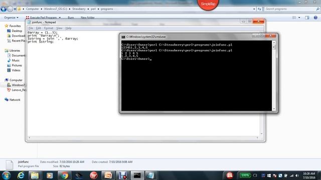 Perl Script Basic Tutorial 24 Array Functions Join Spiit смотреть онлайн