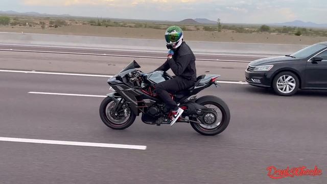 INSANE Custom Ninja H2 Test Ride - Over $30,000 Going Full Speed! смотреть онлайн