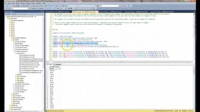 Week 13 Exercise - SQL Server Data Types and Conversions смотреть онлайн