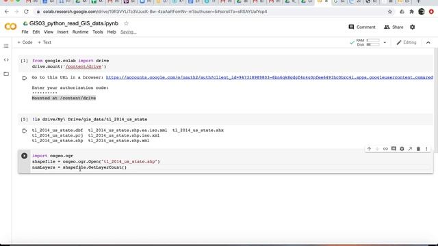 GIS 03 colab python read GIS data layer feature attribute geometry смотреть онлайн