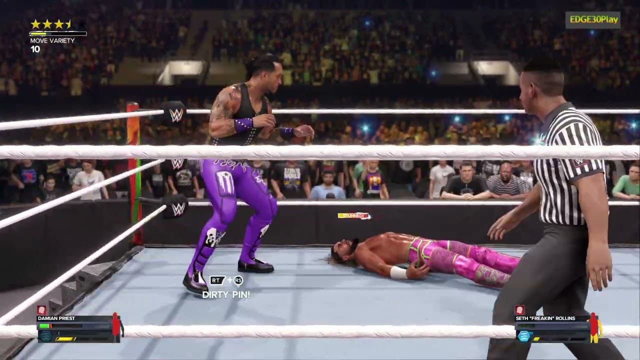 WWE2K24 Damian Priest (c) vs Seth Rollins смотреть онлайн