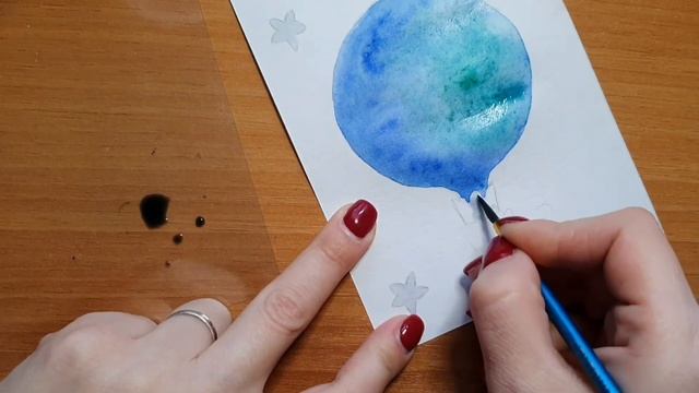 Новогодняя открытка акварелью / Рукоделки / DIY смотреть онлайн