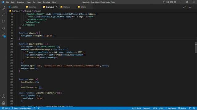 Mobile Application Development | React Native | React Chat | SignUp Page #2 смотреть онлайн