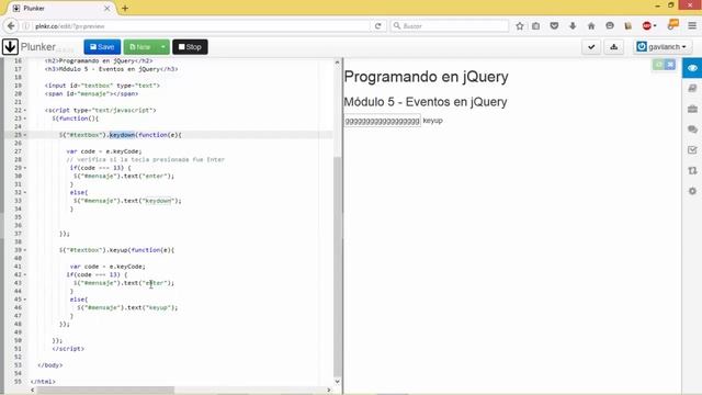 keydown y keyup | Eventos en jQuery | Programando en jQuery смотреть онлайн