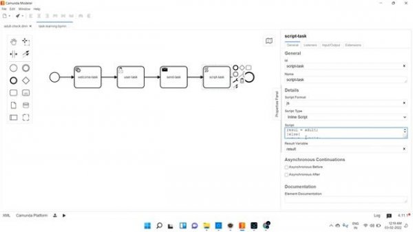 Camunda BPMN - Send Task, Script Task | TECH BUZZ BLOGS
