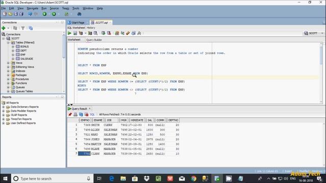 How to Display Middle Record Of a Table in Oracle SQL смотреть онлайн