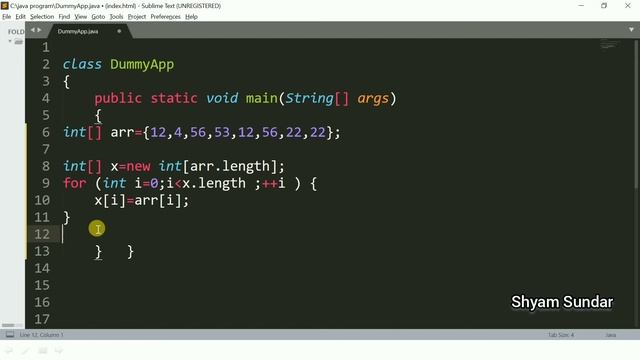 copy of element from one array to another without using inbuilt method in java || Shyam Sundar смотреть онлайн