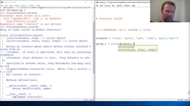 Python Basics Itertools Islice Method смотреть онлайн