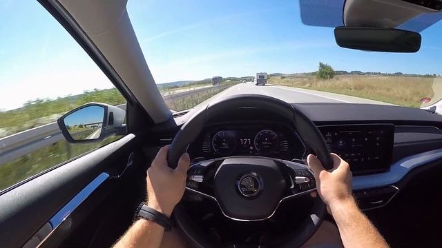 254 km/h 2020 Skoda Octavia 2.0 TDI 110 kW TOP SPEED AUTOBAHN POV смотреть онлайн