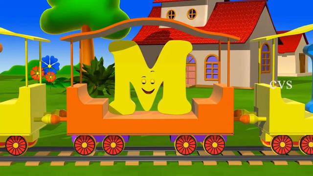 Learn Alphabet Train Song - 3D Animation Alphabet ABC Train song for children смотреть онлайн
