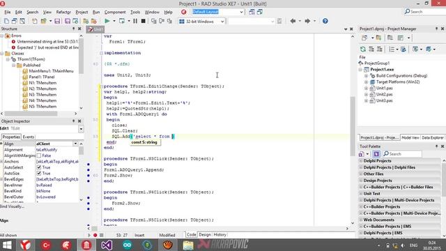 DELPHI Урок 4 Поиск по БД, быстрый поиск по БД.mp4 смотреть онлайн