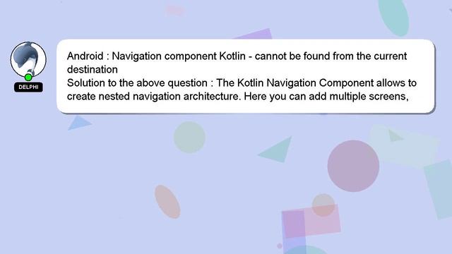 Android : Navigation component Kotlin - cannot be found from the current destination смотреть онлайн