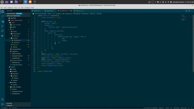 GraphQL With Vue.js and Node.js | Part-17 Create a GraphQL Mutation to Add New Club with Vue js смотреть онлайн