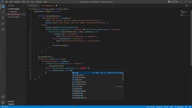 Creating a Desktop Notification using JavaScript Notification API Tutorial смотреть онлайн