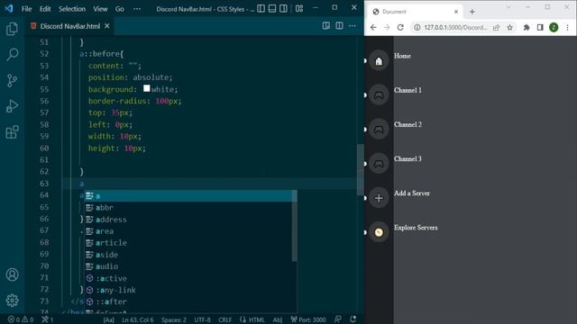 Create a Responsive Discord Navigation Bar in just 10 minutes | Part 2 смотреть онлайн