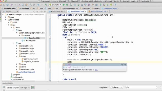 Android httpUrlConnection, descargar xml RSS y guardar archivo смотреть онлайн