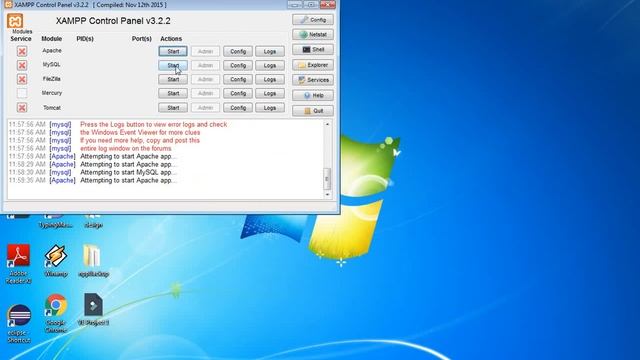 xampp apache not starting problem | xampp disable button after again start смотреть онлайн