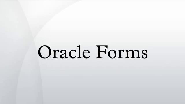 Oracle Forms смотреть онлайн