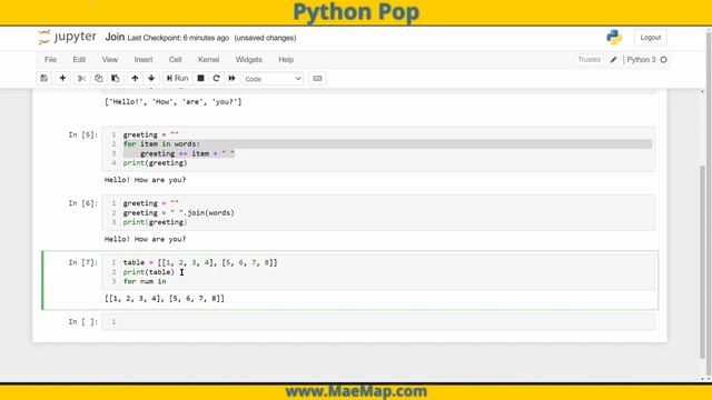 Python Pop: Join Lists of Strings смотреть онлайн