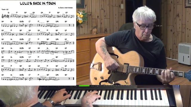 LULU'S BACK IN TOWN - Jazz guitar & piano cover ( Harry Warren ) смотреть онлайн