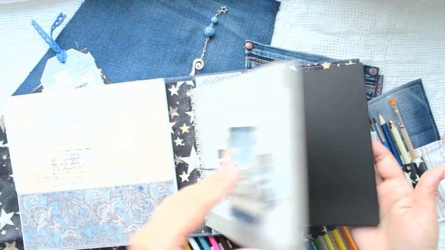 Альбом для зарисовок | sketchbook | Denim style for Muscari | Видео обзор смотреть онлайн